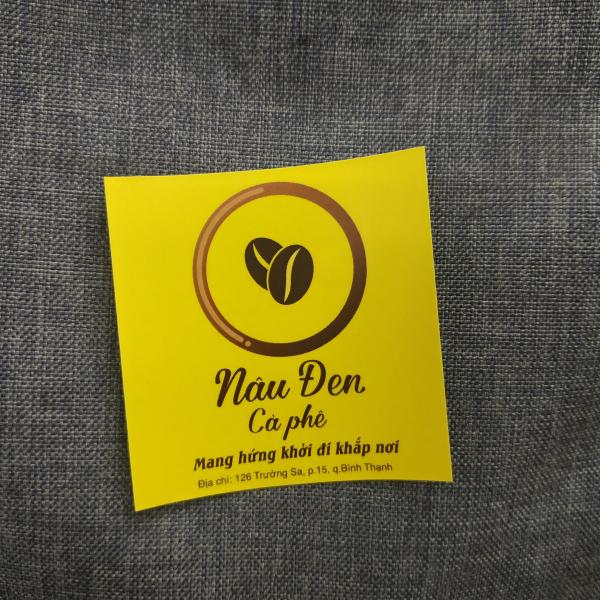 Nhãn cà phê Nâu Đen