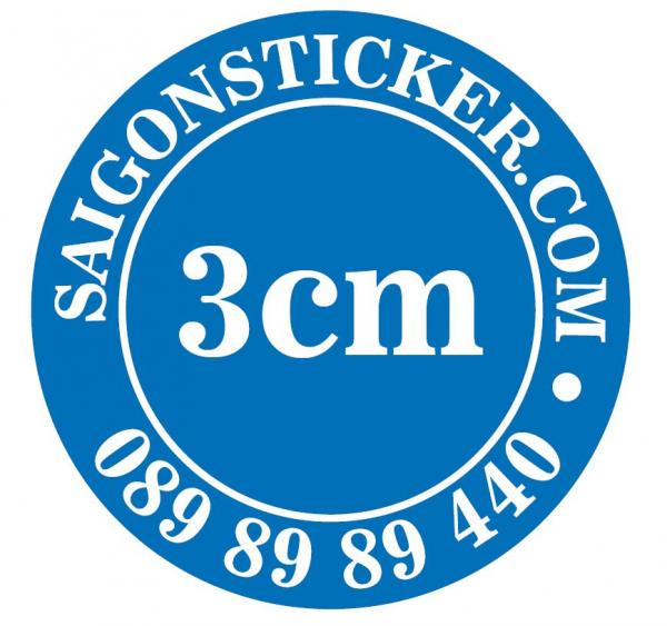 Tem 3cm, decal giấy thông thường