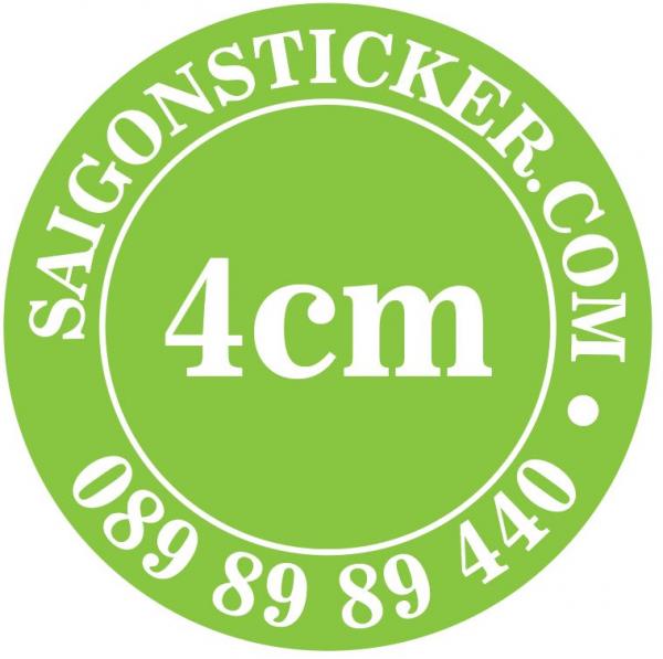 Tem 4cm, decal giấy thông thường
