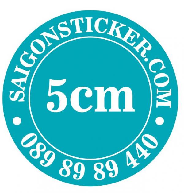 Tem 5cm, decal giấy thông thường