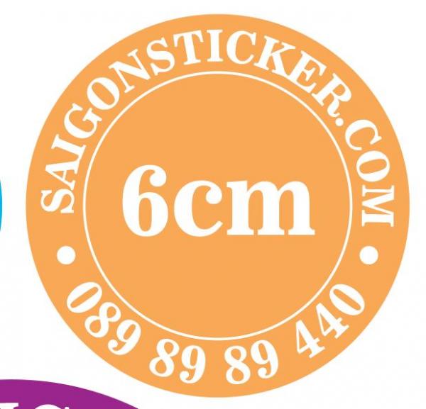 Tem 6cm, decal giấy thông thường