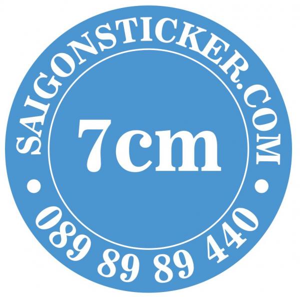 Tem 7cm, decal giấy thông thường